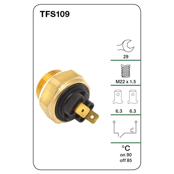 TFS109 Thermo Fan Switches Tridon